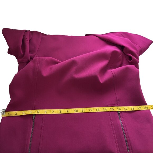 Etcetera Berry Red Knee-Length Zipper Detail Pockets Back Zipper Closure Dress - Picture 9 of 11